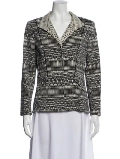 Pre-owned Lafayette 148 Printed Blazer In Multi