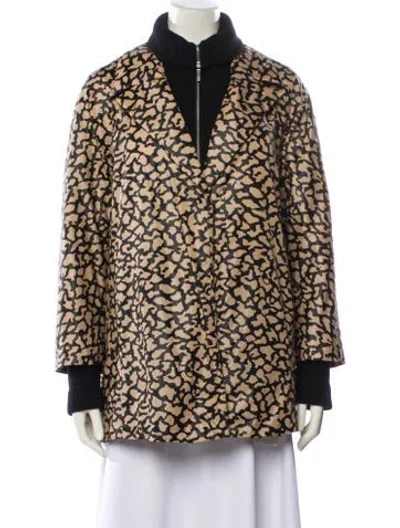 Pre-owned Lafayette 148 Printed Blazer In Neutral