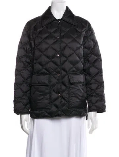 Pre-owned Lafayette 148 Printed Down Jacket In Black