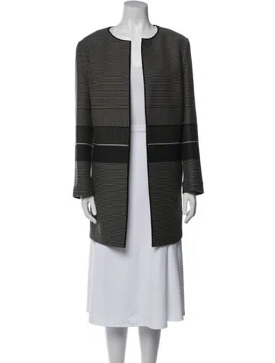 Pre-owned Lafayette 148 Printed Evening Jacket In Black