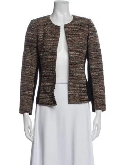Pre-owned Lafayette 148 Printed Evening Jacket In Black