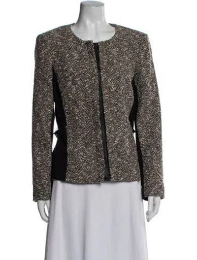 Pre-owned Lafayette 148 Printed Evening Jacket In Neutral