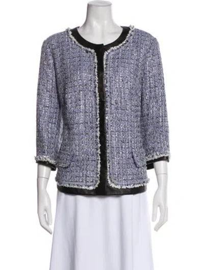 Pre-owned Lafayette 148 Printed Evening Jacket In Purple