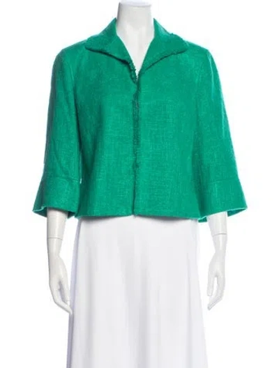 Pre-owned Lafayette 148 Printed Evening Jacket W/ Tags In Green