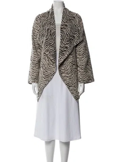 Pre-owned Lafayette 148 Printed Jacket In Neutral