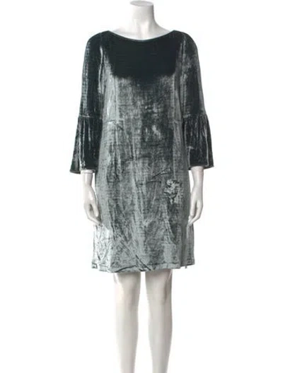 Pre-owned Lafayette 148 Printed Mini Dress In Green