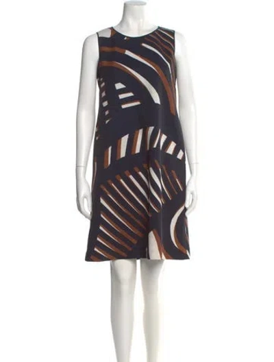 Pre-owned Lafayette 148 Printed Mini Dress In Multi
