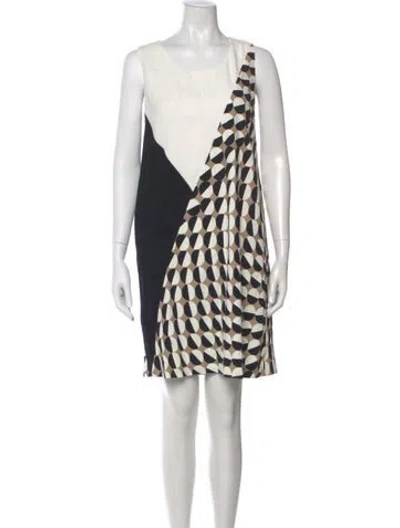 Pre-owned Lafayette 148 Printed Mini Dress In Multi