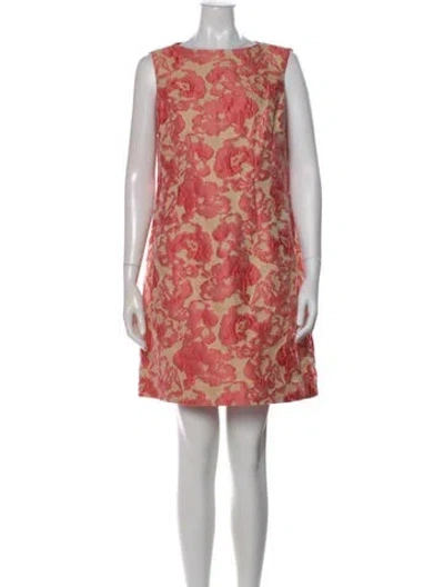 Pre-owned Lafayette 148 Printed Mini Dress In Multi
