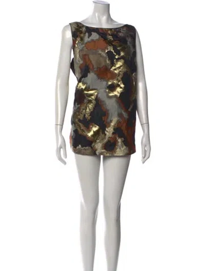Pre-owned Lafayette 148 Printed Mini Dress In Multi