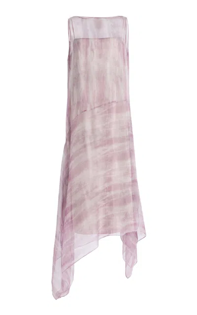 Lafayette 148 Printed Silk Crepon Midi Dress
