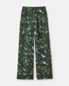 Lafayette 148 New York Riverside Splattered Glaze Print Silk Twill Wide Leg Pants
