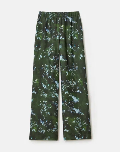 Lafayette 148 Printed Silk Wide Leg Pant