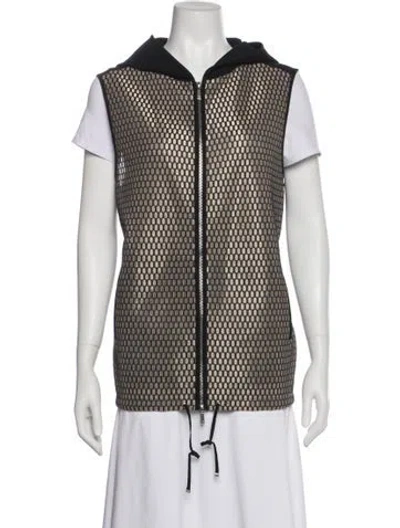 Pre-owned Lafayette 148 Printed Vest In Neutral