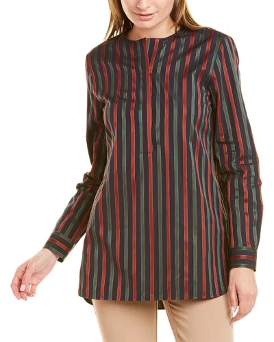 Lafayette 148 Prisha Blouse In Blue