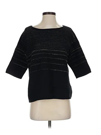 Pre-owned Lafayette 148 Pullover Sweater In Black