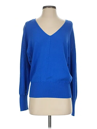 Pre-owned Lafayette 148 Pullover Sweater In Blue