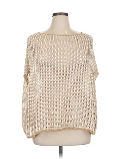 Pre-owned Lafayette 148 Pullover Sweater In Brown