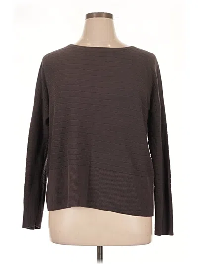 Pre-owned Lafayette 148 Pullover Sweater In Brown