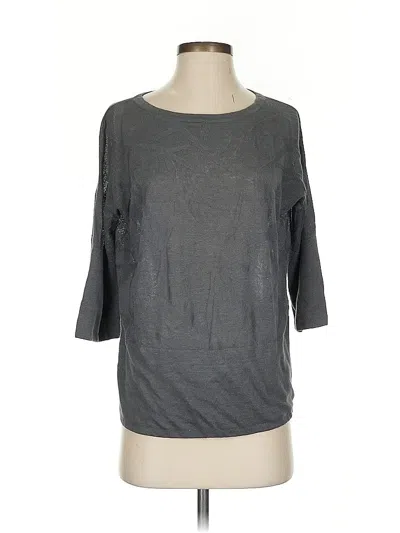 Pre-owned Lafayette 148 Pullover Sweater In Gray