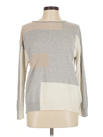 Pre-owned Lafayette 148 Pullover Sweater In Gray