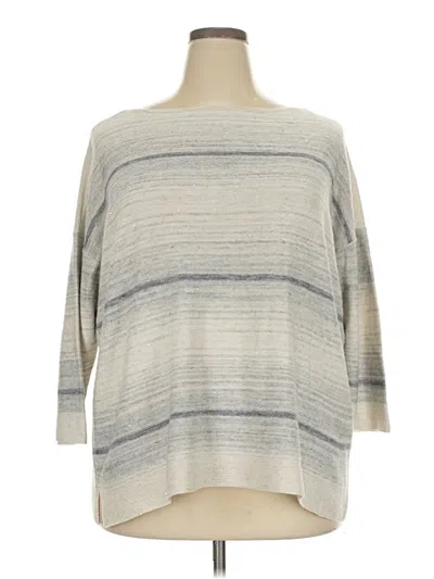 Pre-owned Lafayette 148 Pullover Sweater In Gray