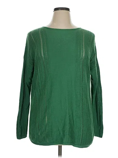 Pre-owned Lafayette 148 Pullover Sweater In Green