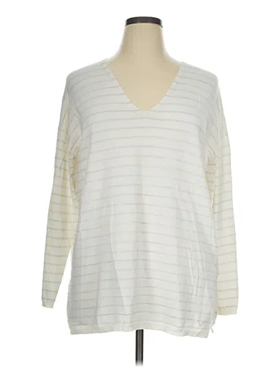 Pre-owned Lafayette 148 Pullover Sweater In Ivory