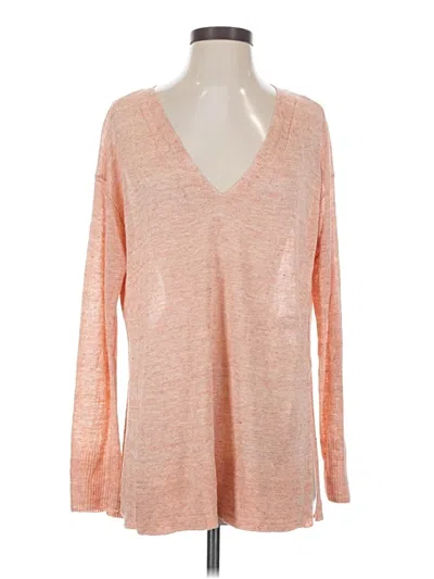 Pre-owned Lafayette 148 Pullover Sweater In Orange