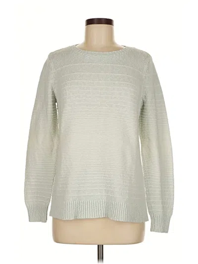 Pre-owned Lafayette 148 Pullover Sweater In Silver