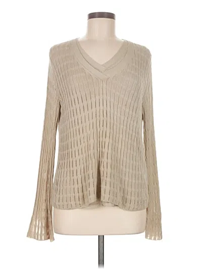 Pre-owned Lafayette 148 Pullover Sweater In Tan
