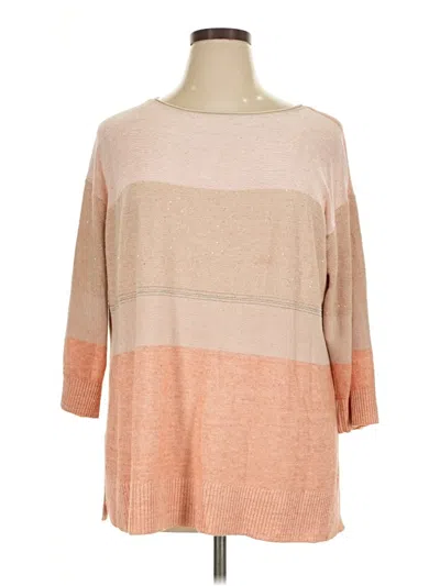 Pre-owned Lafayette 148 Pullover Sweater In Tan