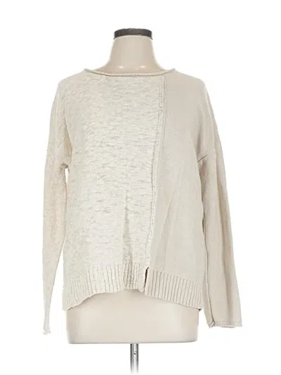 Pre-owned Lafayette 148 Pullover Sweater In White