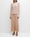 Lafayette 148 Raglan-sleeve Ombre Cashmere Sweater In Straw Multi
