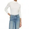 Lafayette 148 Raglan Sleeve Turtleneck Sweater In Cloud In White