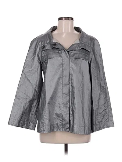 Pre-owned Lafayette 148 Raincoat In Gray