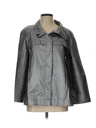 Pre-owned Lafayette 148 Raincoat In Gray