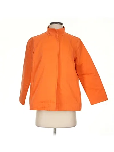 Pre-owned Lafayette 148 Raincoat In Orange