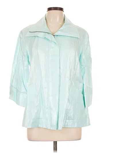 Pre-owned Lafayette 148 Raincoat In Teal