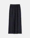 Lafayette 148 Basketweave Plisse Recycled Satin Midi Skirt In Blue
