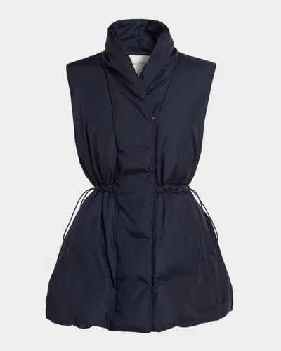 Lafayette 148 Recycled Tech Down Puffer Vest In Black