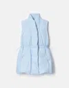 Lafayette 148 Recycled Tech Down Puffer Vest In Blue