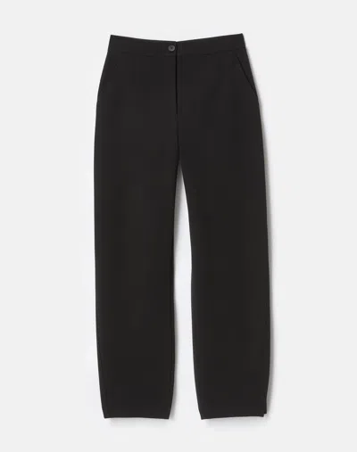 Lafayette 148 Regenerated Punto Milano Downing Barrel Leg Ankle Pant In Black