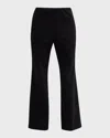 Lafayette 148 Woolsilk Faille Gates Flared Fulllength Pant In Black