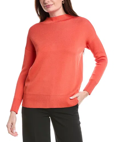 Lafayette 148 Relaxed Wide Stripe Sweater In Pink