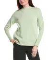 Lafayette 148 Relaxed Wide Stripe Sweater In Green
