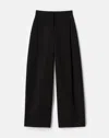Lafayette 148 Responsible Finesse Crepe Cooper Pleated Barrel Leg Ankle Pant In Black