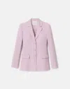 Lafayette 148 Responsible Finesse Crepe Three Button Blazer In Lavender Tint
