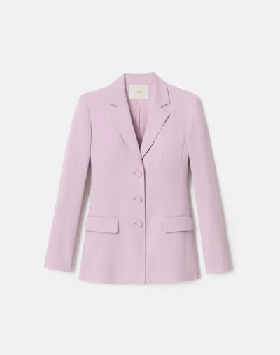 Lafayette 148 Responsible Finesse Crepe Three Button Blazer In Lavender Tint