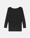 Lafayette 148 Responsible Matte Crepe Dolman Sweater In Black